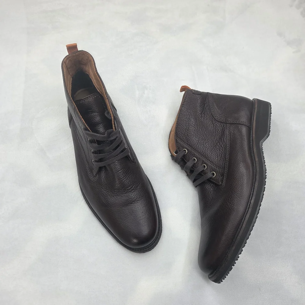 Tommy‎ Bahama Edisto Chukka Boots Brown Leather Mens 10.5M Made In Brazil